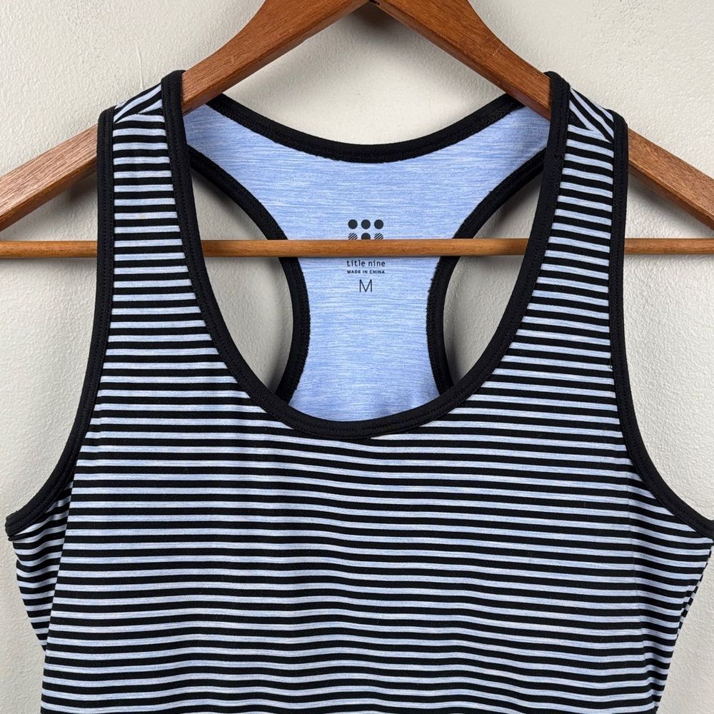 Title Nine blue and black sports dress medium w shelf bra Athleisure pickleball